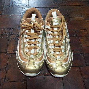 🔥Y2K Gold & Brown Sport Sneakers🔥